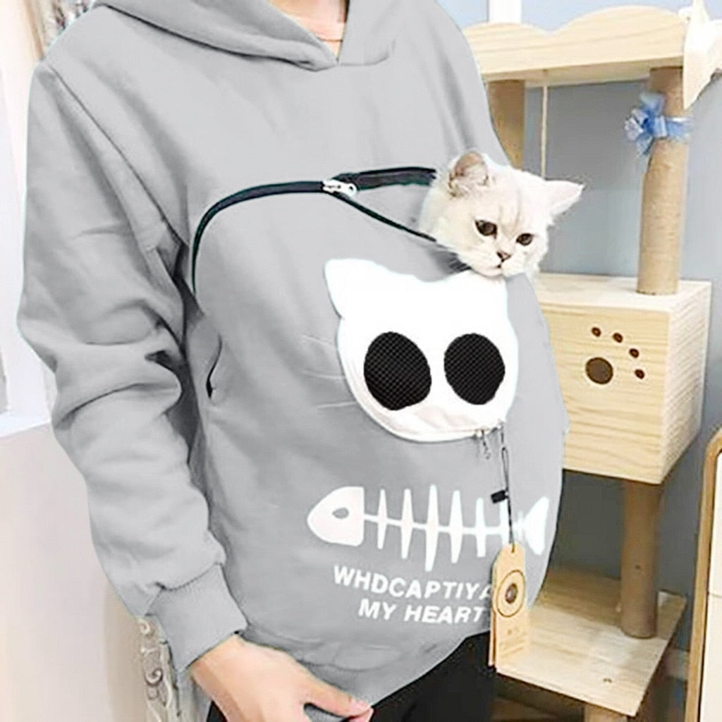 Cat Lovers Hoodie Cuddle Pouch