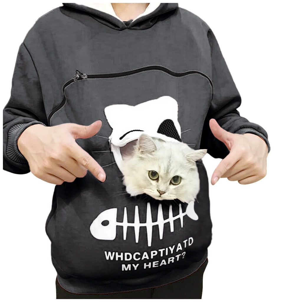 Cat Lovers Hoodie Cuddle Pouch