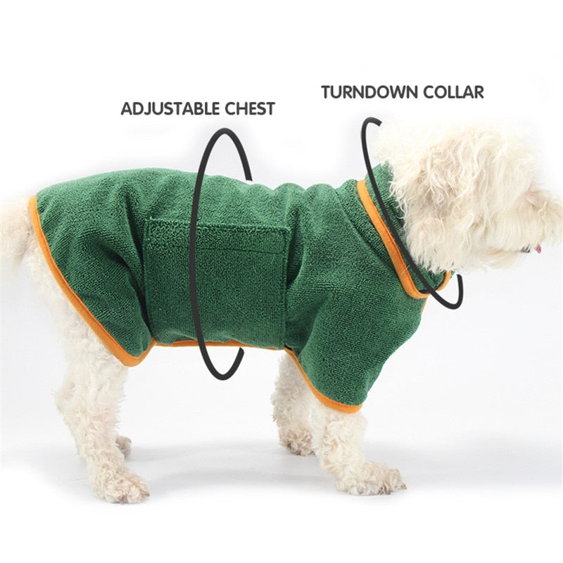 Super Absorbent Pet Bathrobe-M