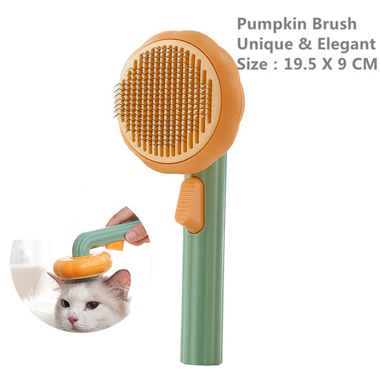 Pumpkin Design Cat Groomer Brush