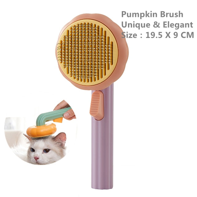 Pumpkin Design Cat Groomer Brush