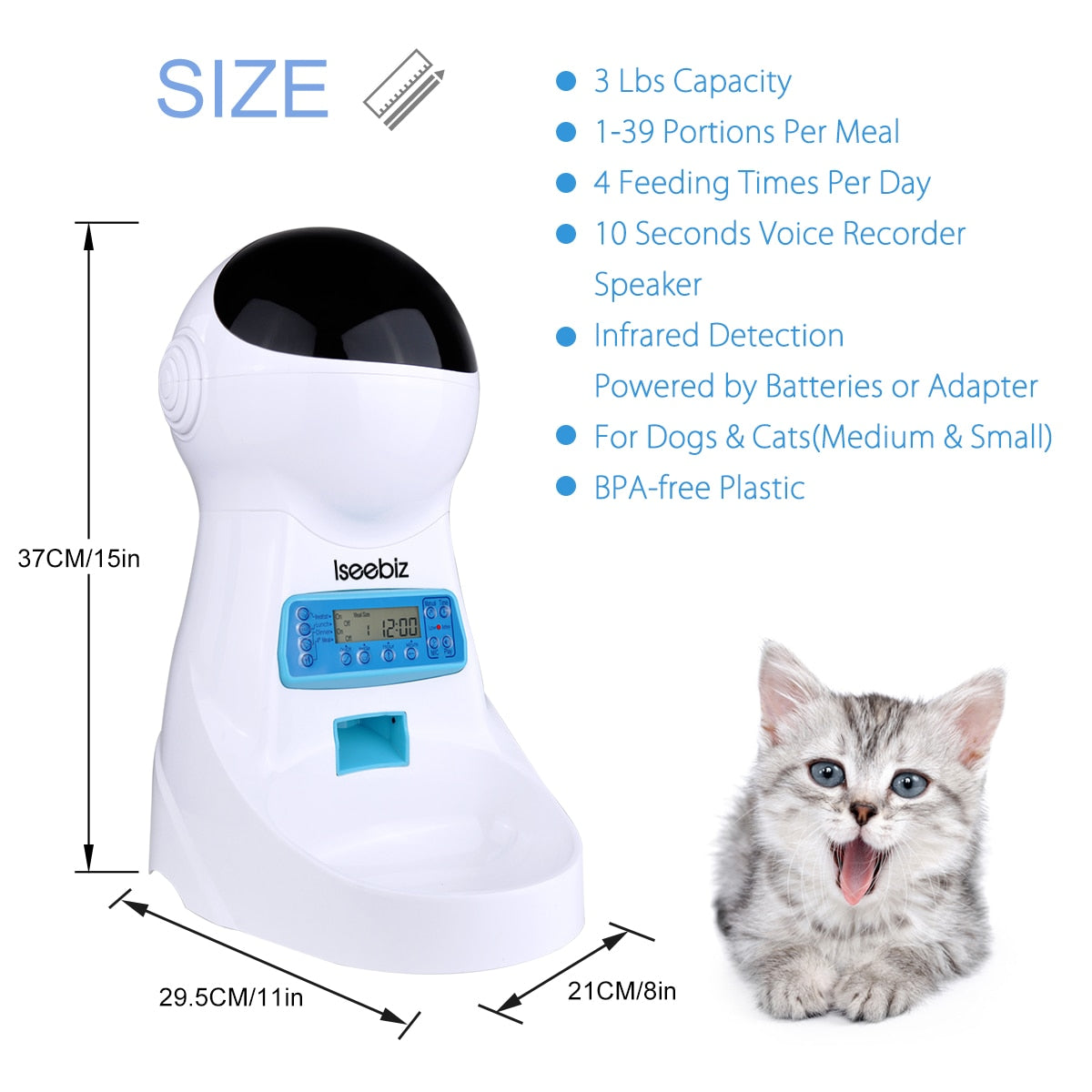 3L AUTOMATIC PET FEEDER WITH VOICE RECORDER